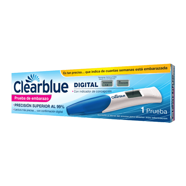 Test Embarazo Digital Clearblue Con Indicador de Semanas X 1 Und -  EcoFarmacias