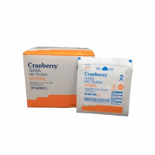 CRANBERRY GASA NO TEJIDA EST 7.5X7.5 X 2 UN