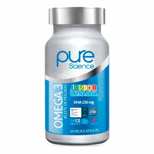 OMEGA 3 JUNIOR ULTRA DHA 60 MICROCAPSULAS PURE SCIENCE