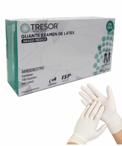 GUANTES DE LATEX TALLA M TRESOR 100 UN. - Matriz