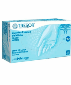 GUANTES TRESOR NITRILO TALLA L AZUL 100 UNID - Matriz
