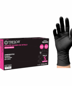 GUANTE DE NITRILO TALLA S NEGRO 100 UNID TRESOR - Matriz