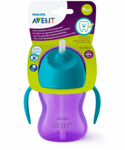 AVENT VASO CON BOMBILLA Y ASAS NINA MORADO