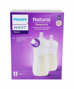 AVENT(SCY906/02)MAMADERA NATURAL RESPONSE PACK 2 U 330ml Traslucida