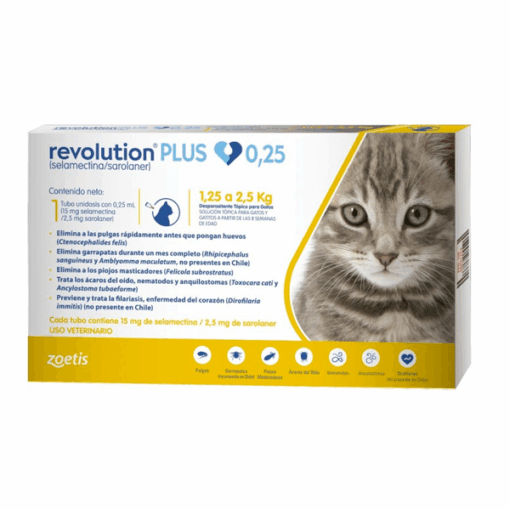 REVOLUTION PLUS 0.25 DESPARASITANTE TOPICO PARA GATOS