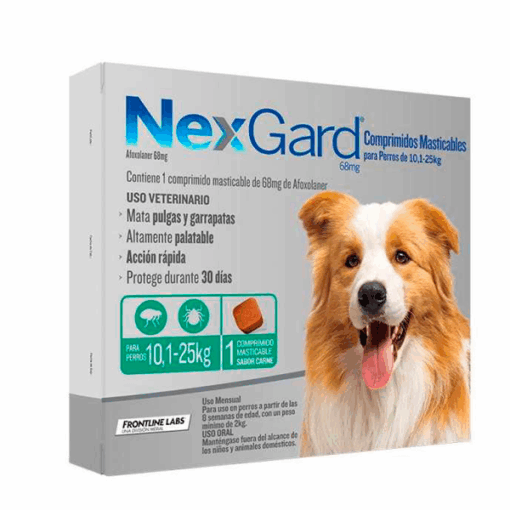 NEXGARD TAB MAS 10-25 KG 68 MG X 1 UND