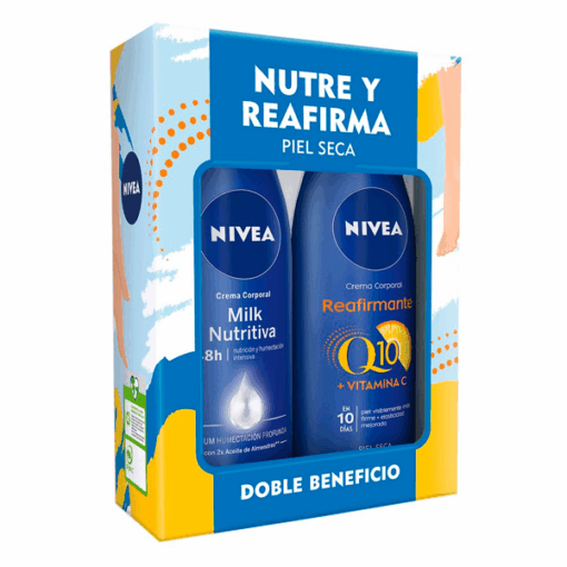 NIVEA MILK NUTRITIVA 400ML + MILK Q10 VITAMINA