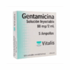 GENTAMICINA SOL INYECT 80 MG/2ML 5 AMPOLLA