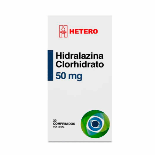 HIDRALAZINA CLORHIDRATO 50MG CAJA 30 COMPRIMMIDOS