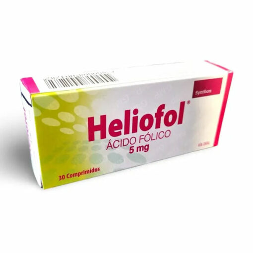 HELIOFOL ACIDO FOLICO 5MG CAJA 30 COMPRIMIDOS CENABAST