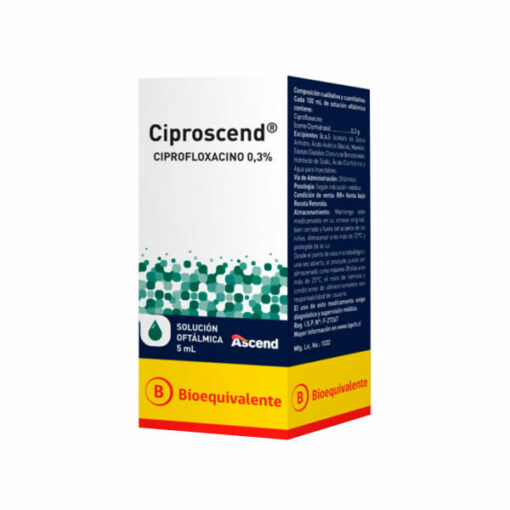 CIPROSCEND CIPROFLOXACINO 0.3 % SOLUCION OFTALMICA 5 ML CENABAST