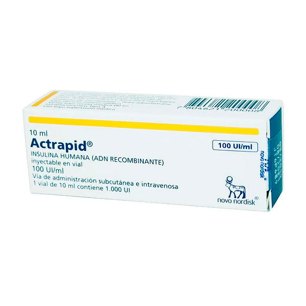 ACTRAPID INSULINA HUMANA 100UL/ML AMPOLLA CENABAST