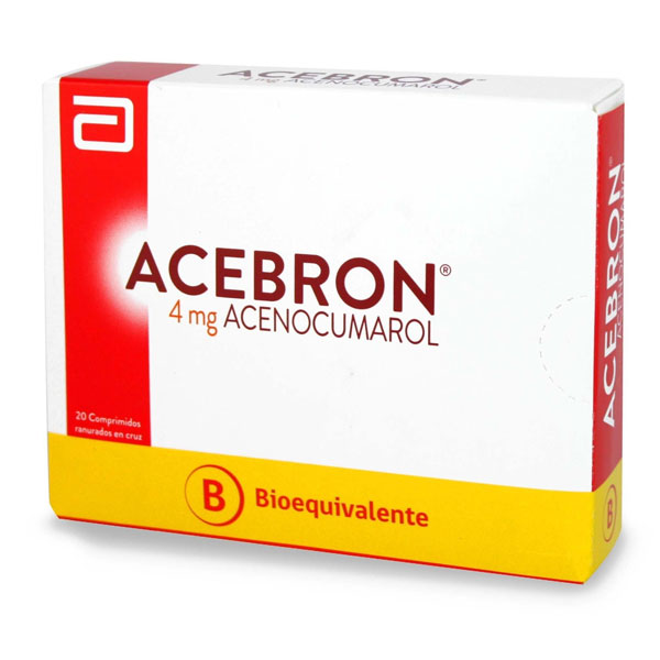 ACEBRON ACENOCUMAROL 4MG CAJA 20 COMPRIMIDOS CENABAST