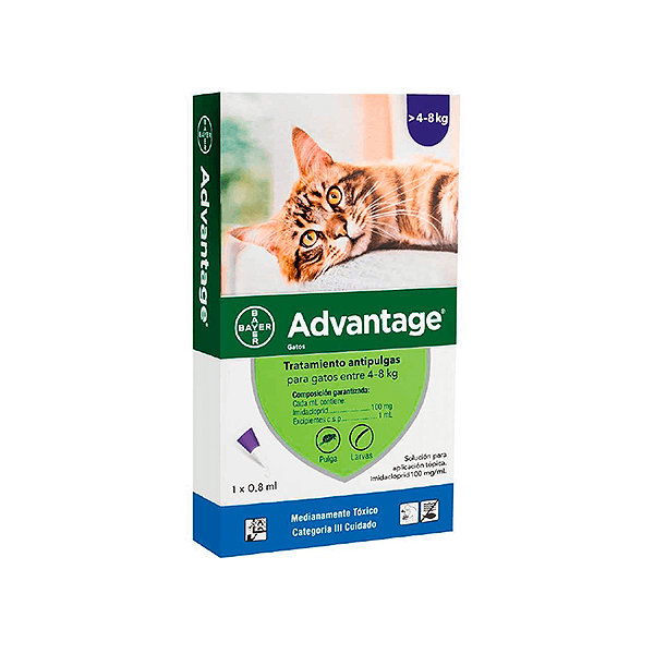 VET ADVANTAGE GATO 4 A 8 KG PIPETA 0.8ML
