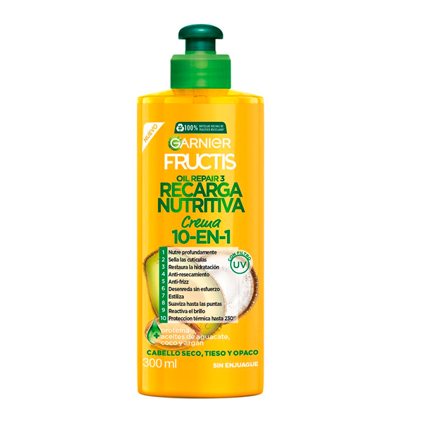 FRUCTIS CREMA RECARGA NUTRITIVA 10 EN 1 300ML