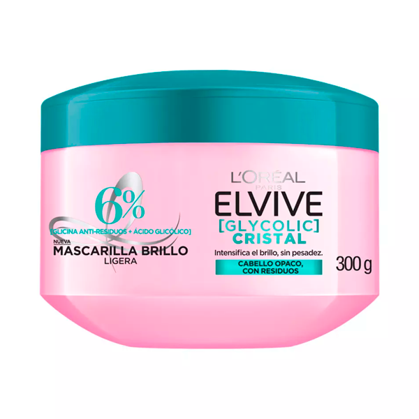 MASCARILLA TRATAMIENTO ELVIVE BRILLO CRISTAL 300ML