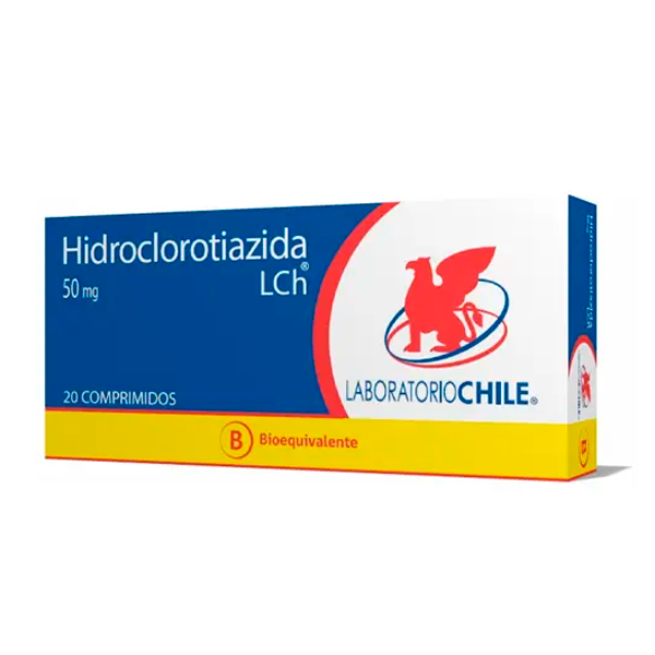 HIDROCLOROTIAZIDA 50MG CAJA 20 COMPRIMIDOS
