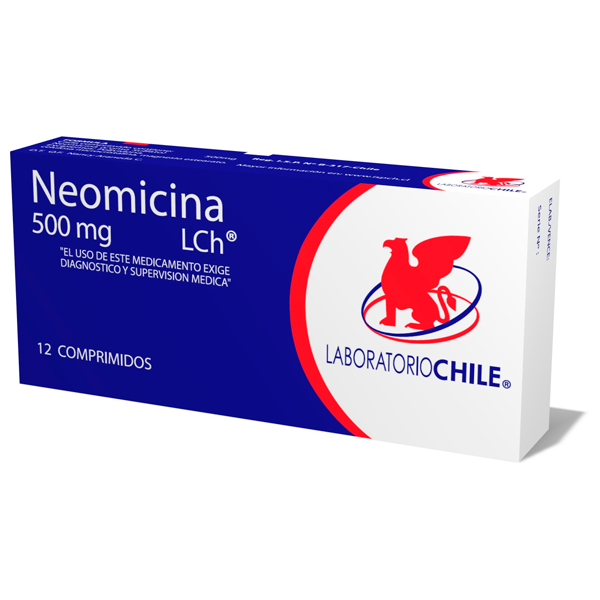 NEOMICINA 500MG CAJA 12 COMPRIMIDOS