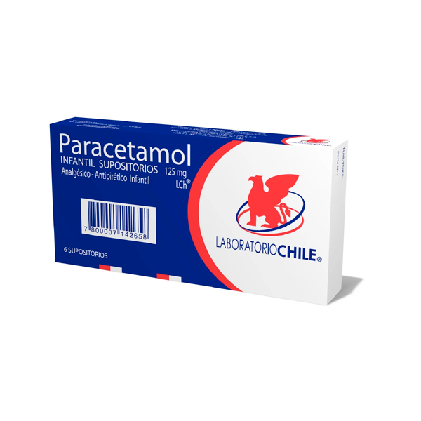 PARACETAMOL 125MG CAJA 6 SUPOSITORIOS