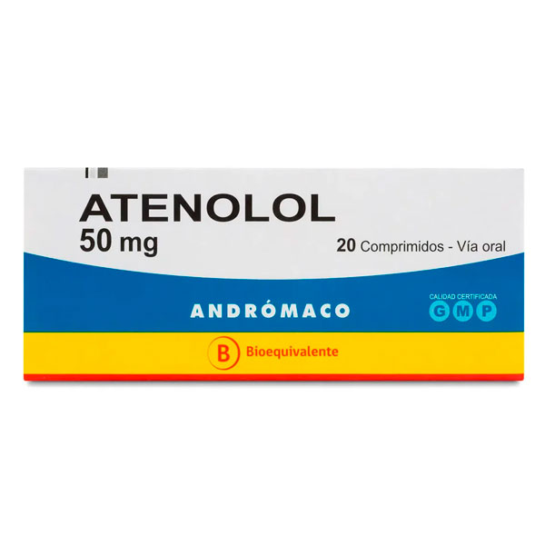 ATENOLOL 50MG CAJA 20 COMPRIMIDOS