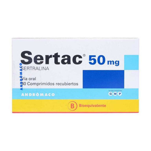 SERTAC SERTRALINA 50 MG X 30 COMPRIMIDOS