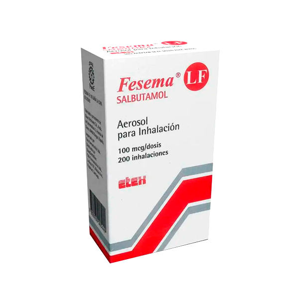 FESEMA LF SALBUTAMOL 100 MCG/DOSIS AEROSOL PARA INHALACION 200 DOSIS
