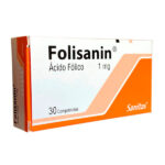 FOLISANIN ACIDO FOLICO 1MG CAJA 30 COMPRIMIDOS
