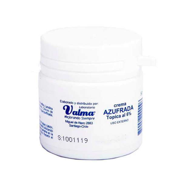 CREMA AZUFRADA TOPICA 6% POTE 50GR