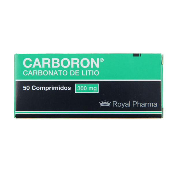 CARBORON CARBONATO DE LITIO 300MG X 50 COMPRIMIDOS