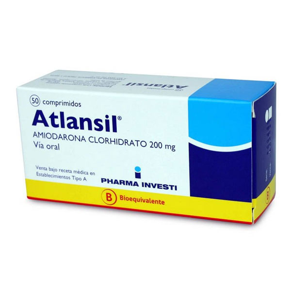 ATLANSIL AMIODARONA 200MG 50 COMPRIMIDOS