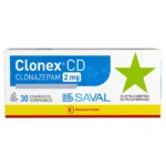 CLONEX CLONAZEPAM 2MG CAJA 30 COMPRIMIDOS DISPERSABLES