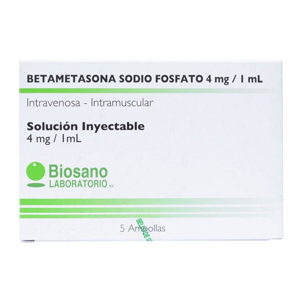 BETAMETASONA 4MG  5 AMPOLLAS