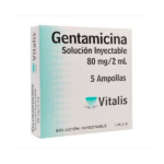 GENTAMICINA 80 MG/2ML SOLUCION INYECTABLE CAJA 5 AMPOLLA