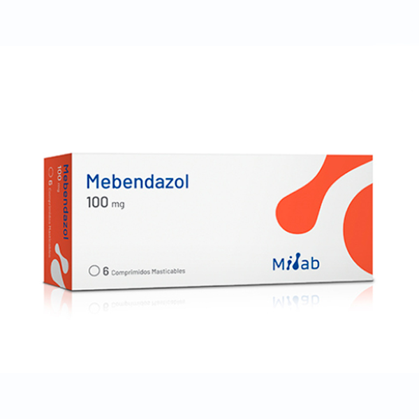 MEBENDAZOL 100MG CAJA 6 COMPRIMIDOS MASTICABLES
