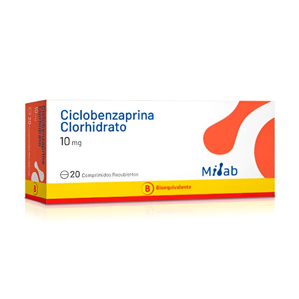 CICLOBENZAPRINA CLORHIDRATO 10 MG CAJA 20 COMPRIMIDOS RECUBIERTOS