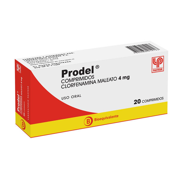 PRODEL CLORFENAMINA 4MG X 20 COMPRIMIDOS