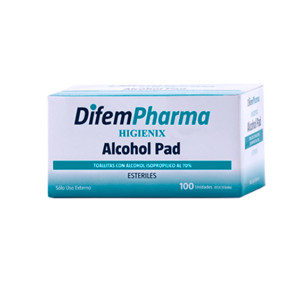 ALCOHOL PAD AL 70 % X 100 UNIDADES