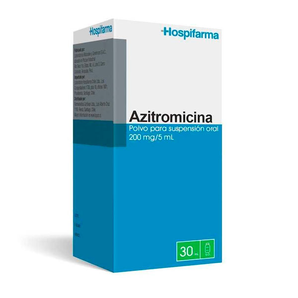 AZITROMICINA 200 MG/5 ML POLVO PARA SUSPENSION ORAL FRASCO 30ML