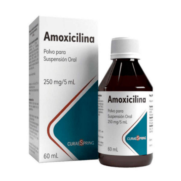 AMOXICILINA 250MG/5ML POLVO PARA SUSPENSION ORAL FRASCO 60ML