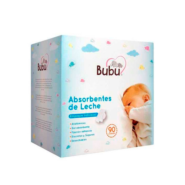ABSORBENTES DE LECHE BUBU 90 UNIDADES