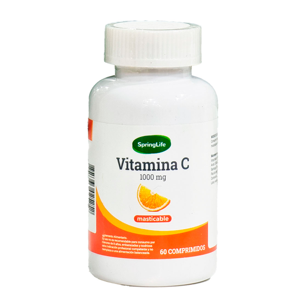 VITAMINA C 1000 MG MASTICABLE 60 COMP SPRINGLIFE