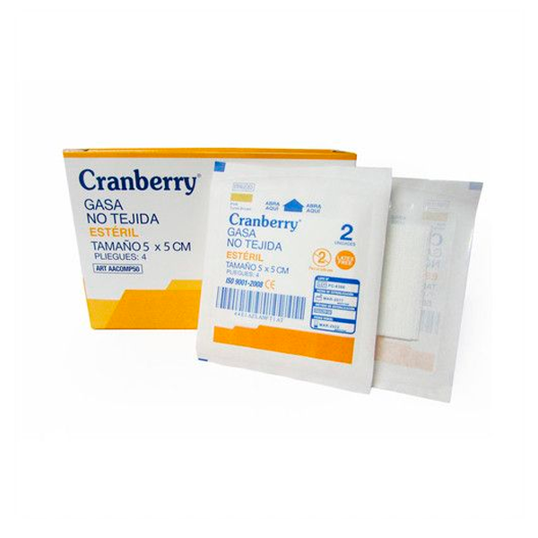 GASA NO TEJIDA 5X5 CM 2 UNID