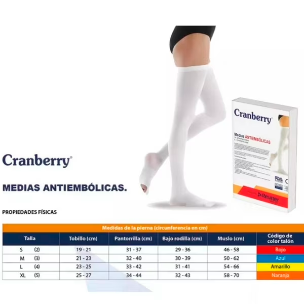 CRANBERRY MEDIAS ANTIEMBOLICAS TALLA L