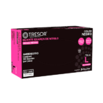 GUANTE NITRILO TALLA L 100 UNIDADES TRESOR  NEGRO