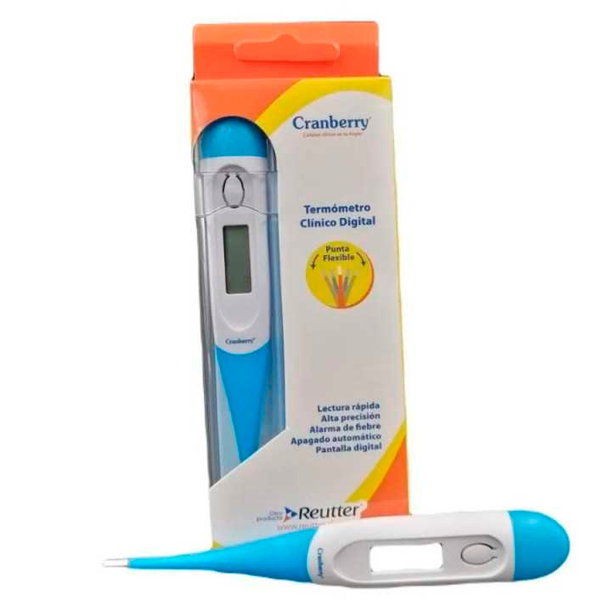 TERMOMETRO CLINICO DIGITAL CON ALARMA CRANBERRY