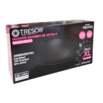 GUANTES EXAMEN DE NITRILLO NEGRO  TALLA XL
