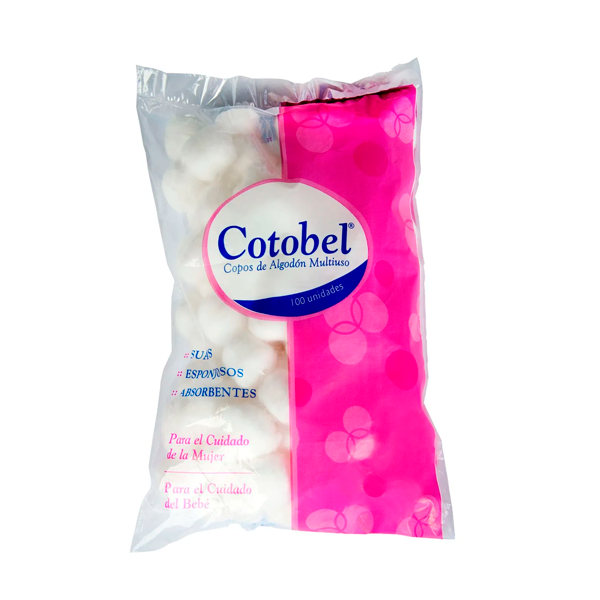 COPOS DE ALGODON MULTIUSO 100 UNIDADES COTOBEL