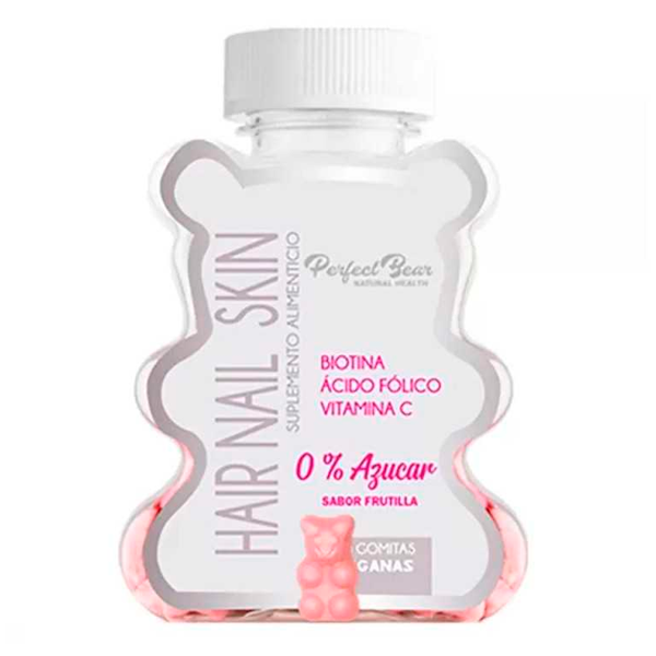 HAIR NAIL SKIN BIOTINA-ACIDO FOLICO- VIT C 0% AZUCAR 60 GOMITAS GLUTEN FREE