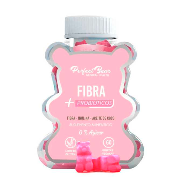 FIBA + PROBIOTICOS 0% AZUCAR GLUTEN FREE 60 GOMITAS VEGANAS