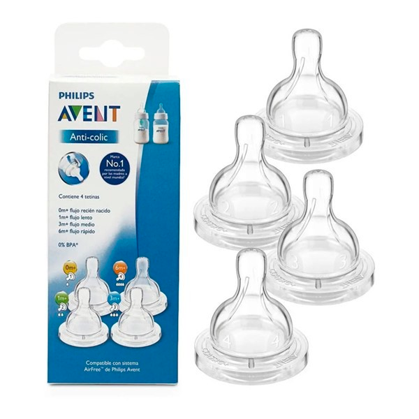 SET 4 TETINA AVENT ANTI COLIC
